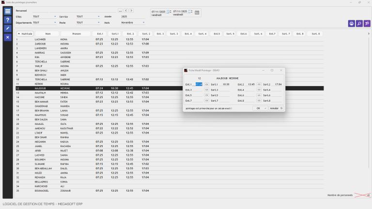 logiciel de pointage , logiciel de pointage tunisie