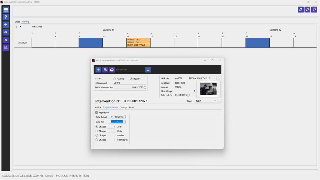 Logiciel de gestion commerciale Tunisie avec Intervention sur machine