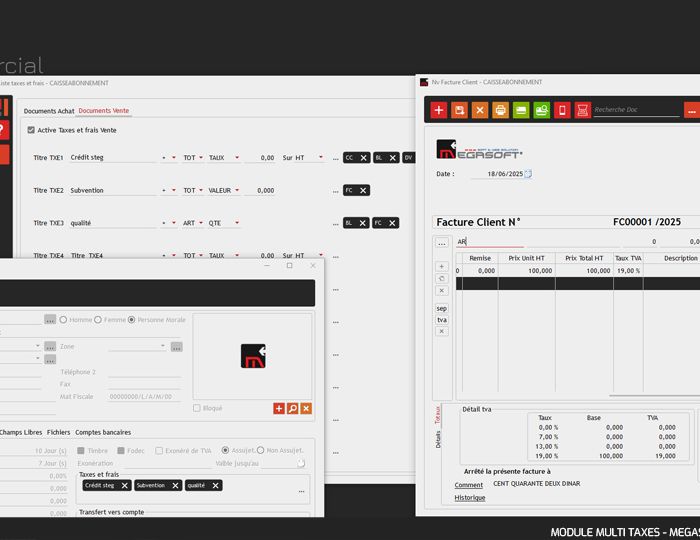 Module Multi taxes gestion commerciale