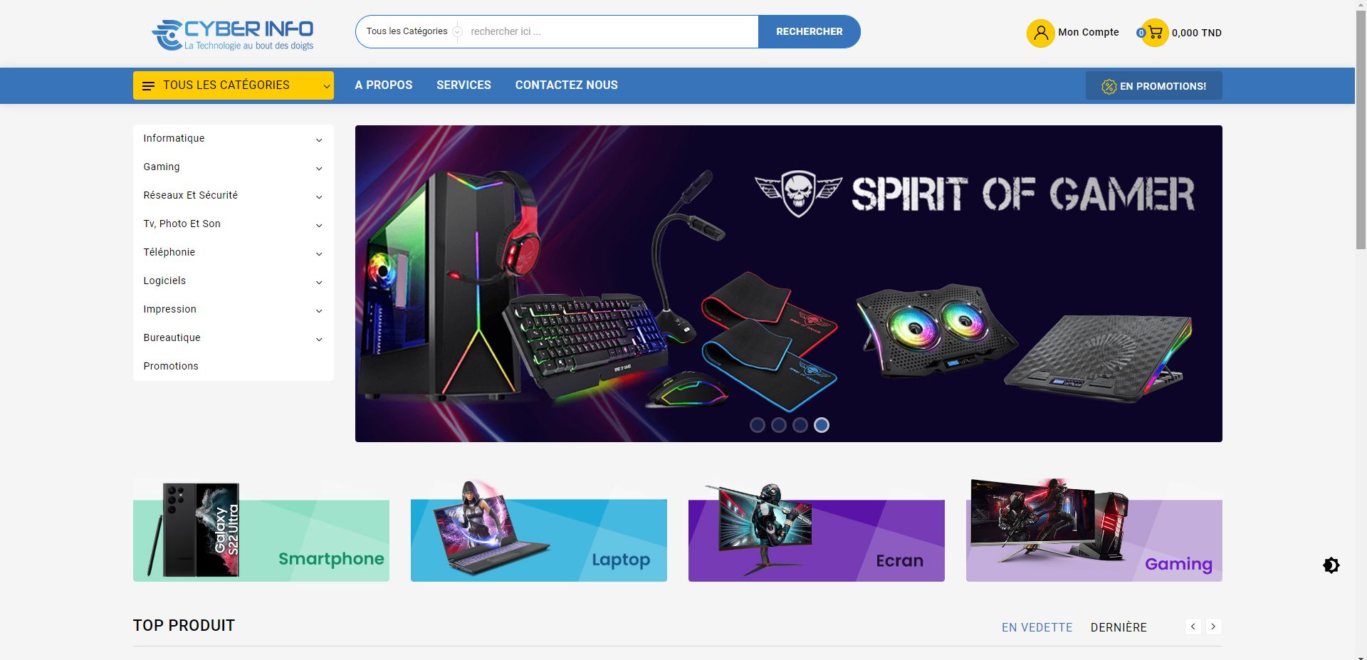 Exemple site E-commerce tunisie